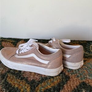 Vans Peach and White Casual Shoes